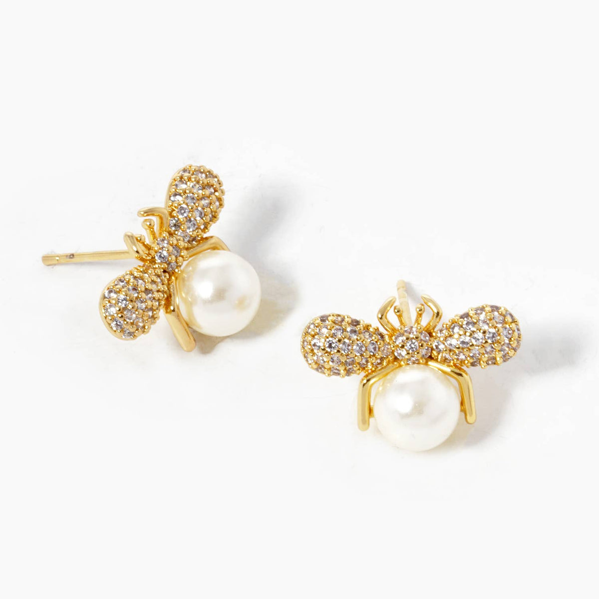 Gold Dipped Honey Bee Stud Earrings