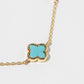 Lucky Charm Four-Leaf Clover Station Anklet - Multiple Color