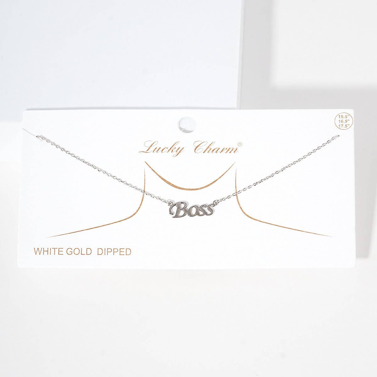 Gold Plated Letter BOSS Necklace