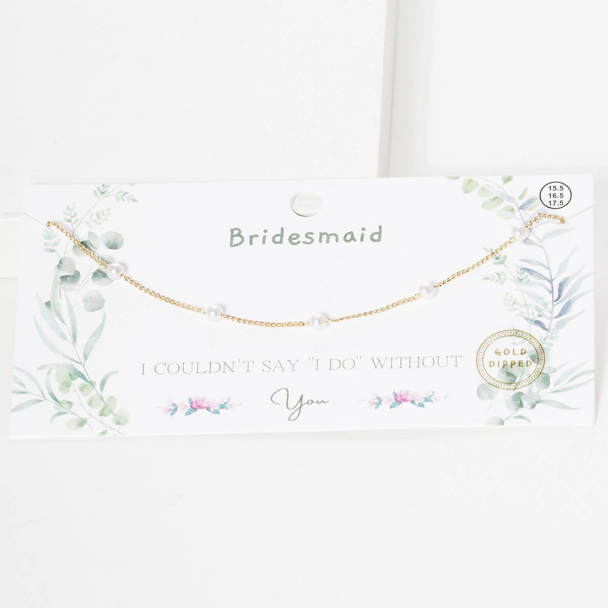 Bridesmaid Pearl Station Choker Necklace