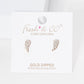 Gold Angel Wing Stud Earrings