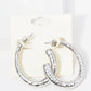 Gold Plated Snake Skin Hoop Earrings