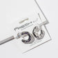 Starry C-Hoop Stud Earrings – Scattered Crystal C Curve
