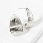 Polished Brass 30mm Ribbed Teardrop Earrings