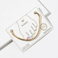 Gold & Silver Dipped Box Chain Anklet - Hypoallergenic Minim