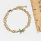 Pavé Green Alligator Magnetic Clasp Link Chain Bracelet