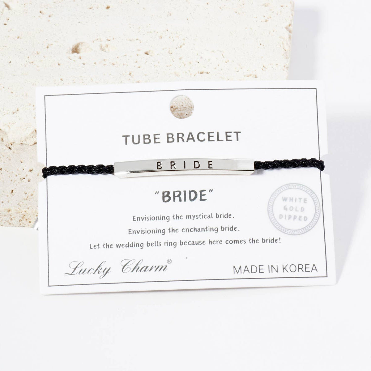 Inspirational Messages "Bride" Tube Bar Bracelet