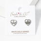 Cubic Zirconia Heart & Crown Stud Earrings