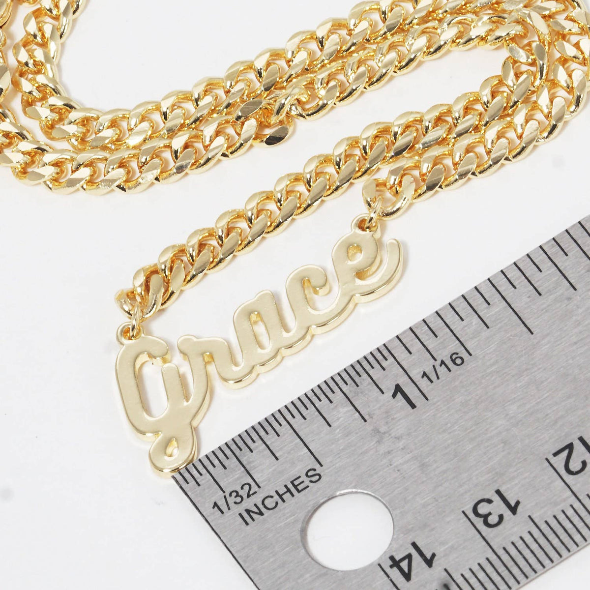 Gold Plated Cuban Link GRACE Necklace