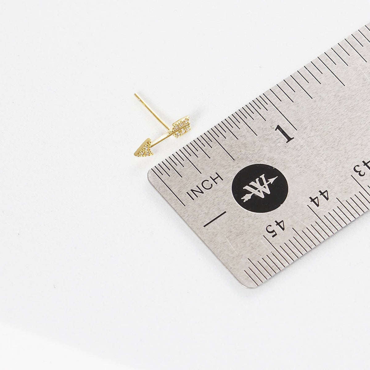 Gold Plated Arrow Stud Earrings