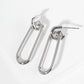 LINK CHAIN DANGLE DROP POST EARRINGS / 18K GOLD DIPPED