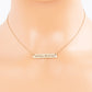 Aim High Dream High Engraved Horizontal Bar Pendant Necklace