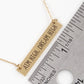 Aim High Dream High Engraved Horizontal Bar Pendant Necklace