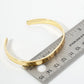 Aloha Engraved 18K Gold Dipped Open Cuff Bangle Bracelet