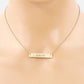 Always Engraved Horizontal Bar Pendant Necklace