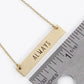 Always Engraved Horizontal Bar Pendant Necklace
