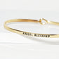 Angel Blessing Engraved Inspirational Bangle Bracelet