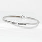Angel Blessing Engraved Inspirational Bangle Bracelet