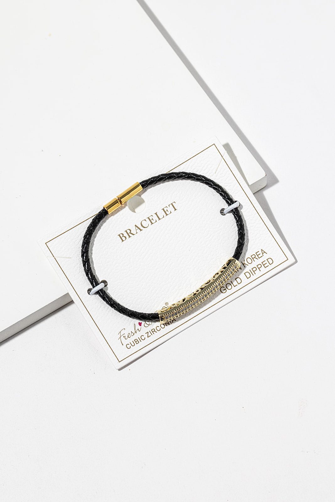 B4843 braided cord bracelet — B4843GBK