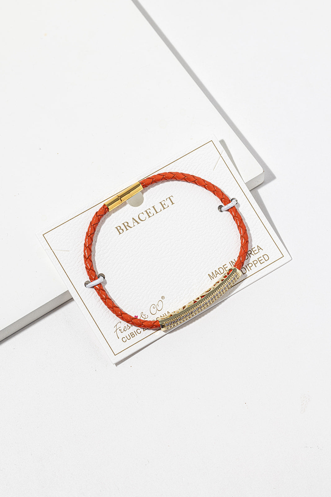 B4843 braided cord bracelet — B4843GOR