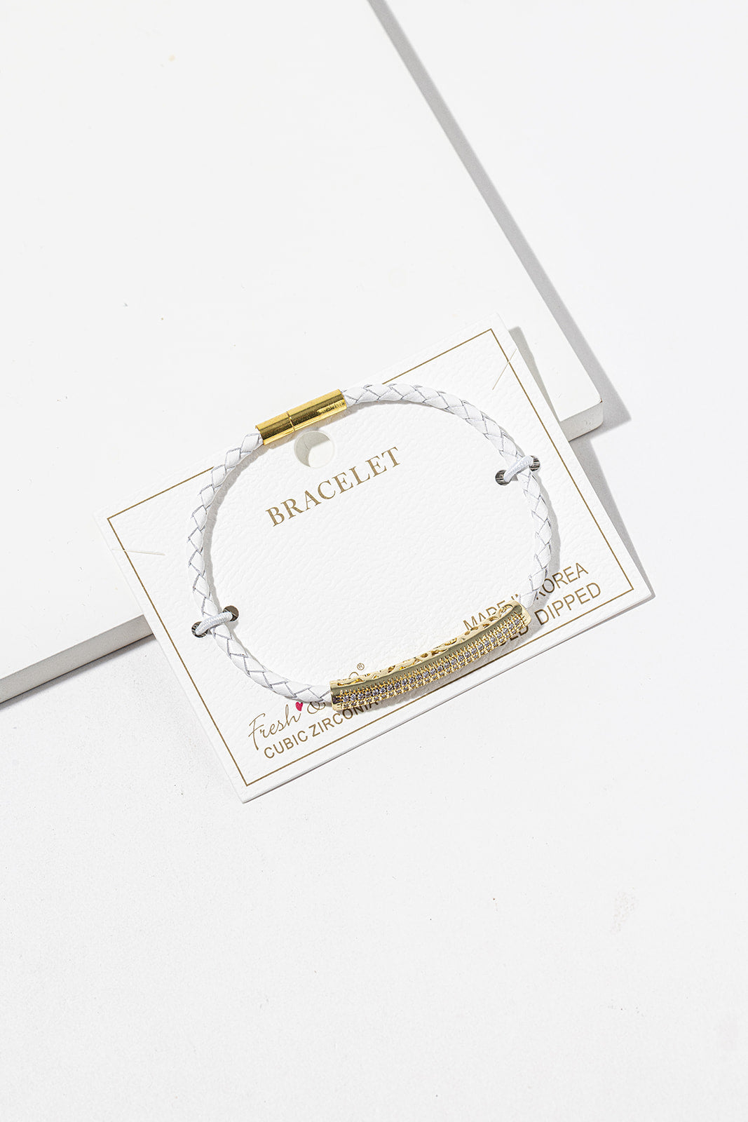 B4843 braided cord bracelet — B4843GWH