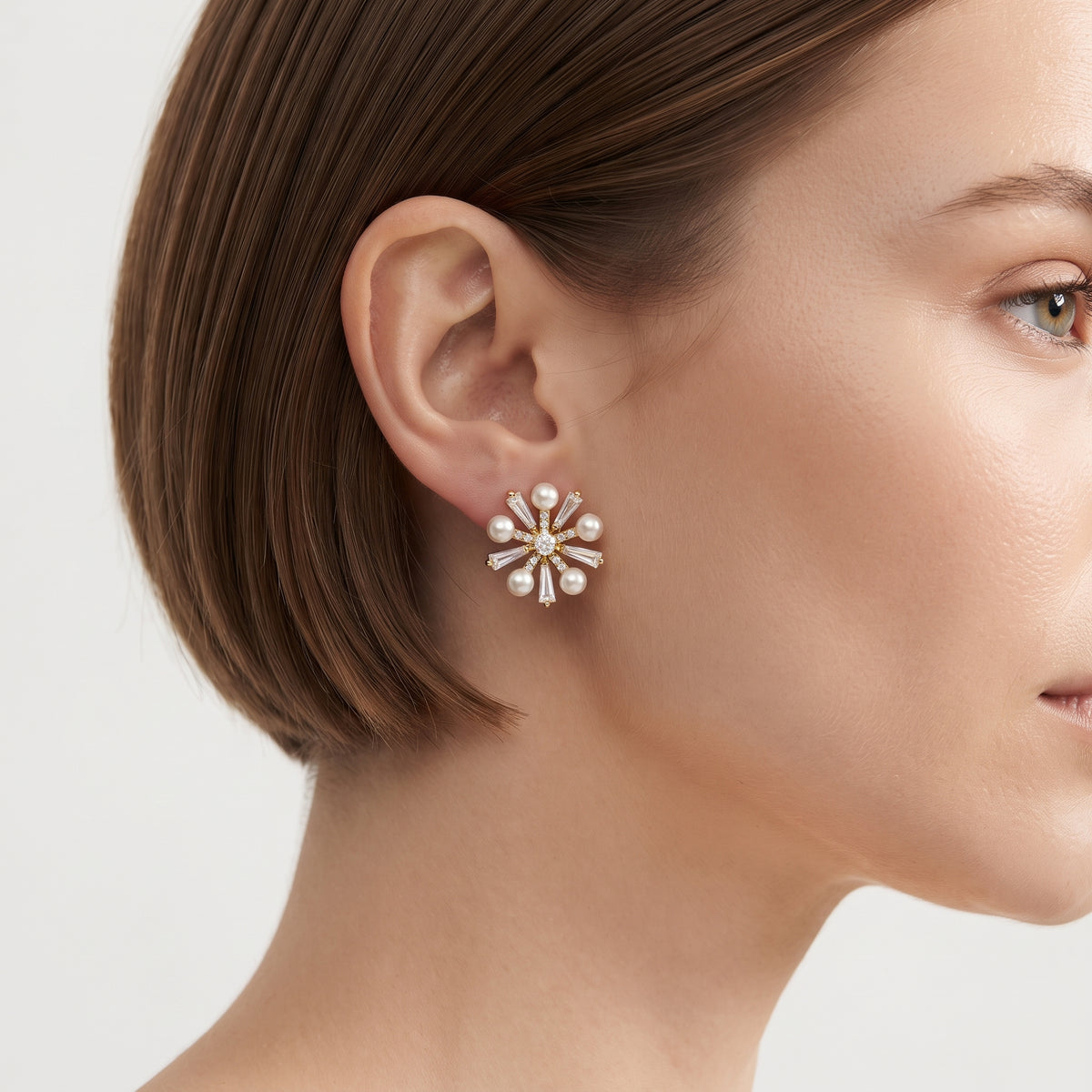 Radiating Flower Stud Earrings | BE327 — BE327-M.jpg