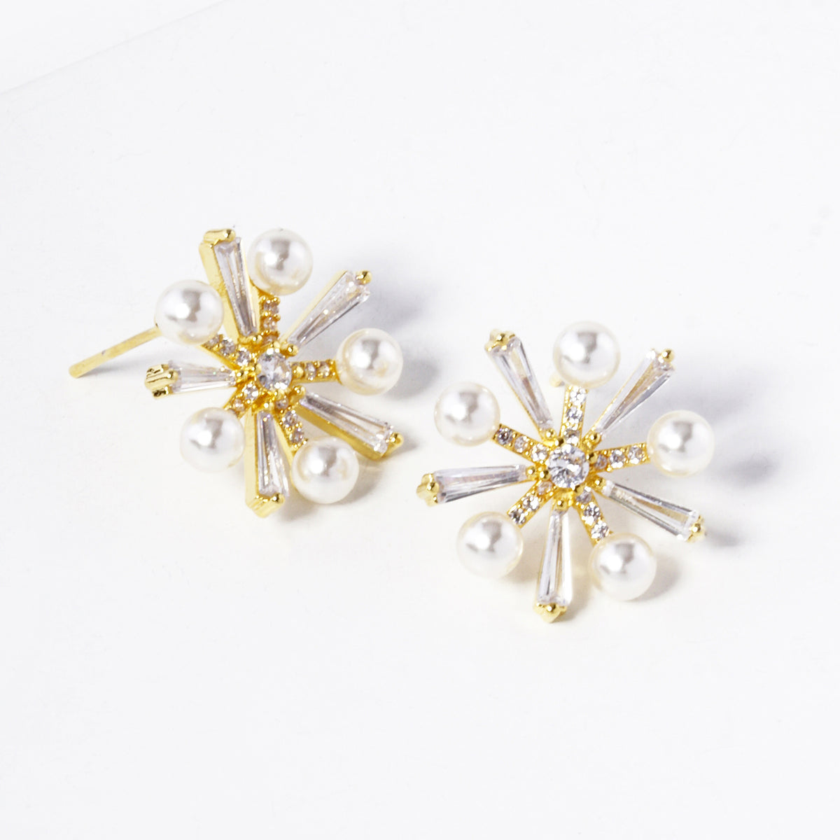 Radiating Flower Stud Earrings | BE327 — BE327GCM.jpg