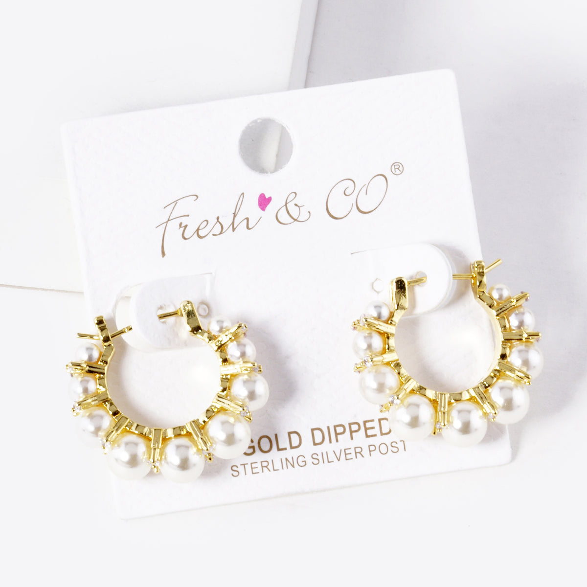 Beaded Fringe Hoop Earrings | BE332 — BE332-GCM.JPG