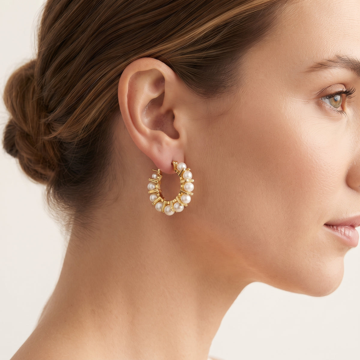 Beaded Fringe Hoop Earrings | BE332 — BE332-M.jpg
