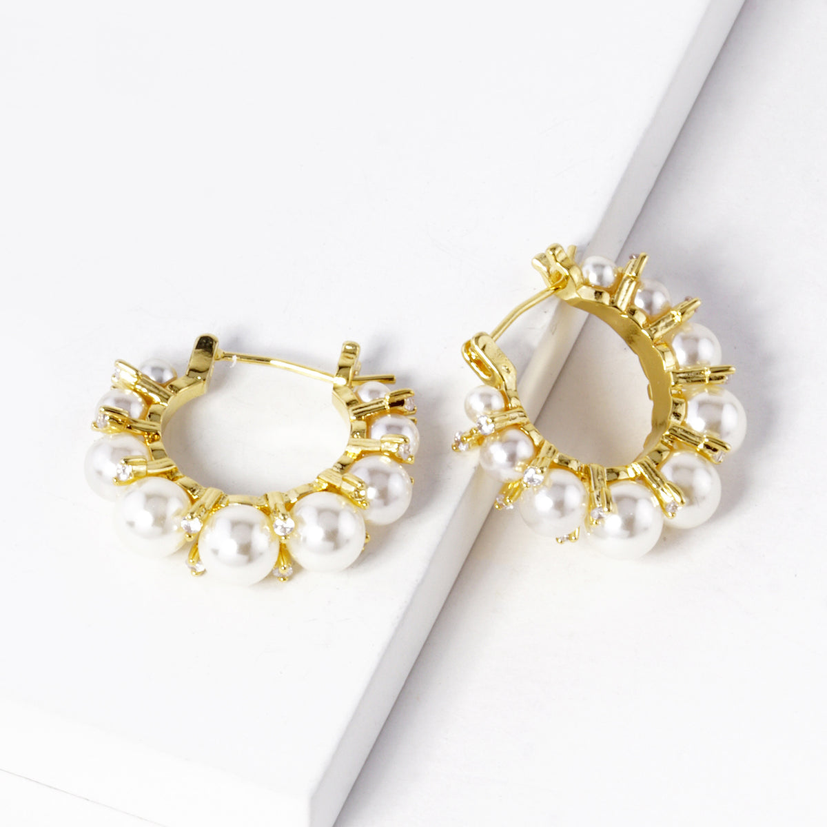 Beaded Fringe Hoop Earrings | BE332 — BE332GCM.jpg