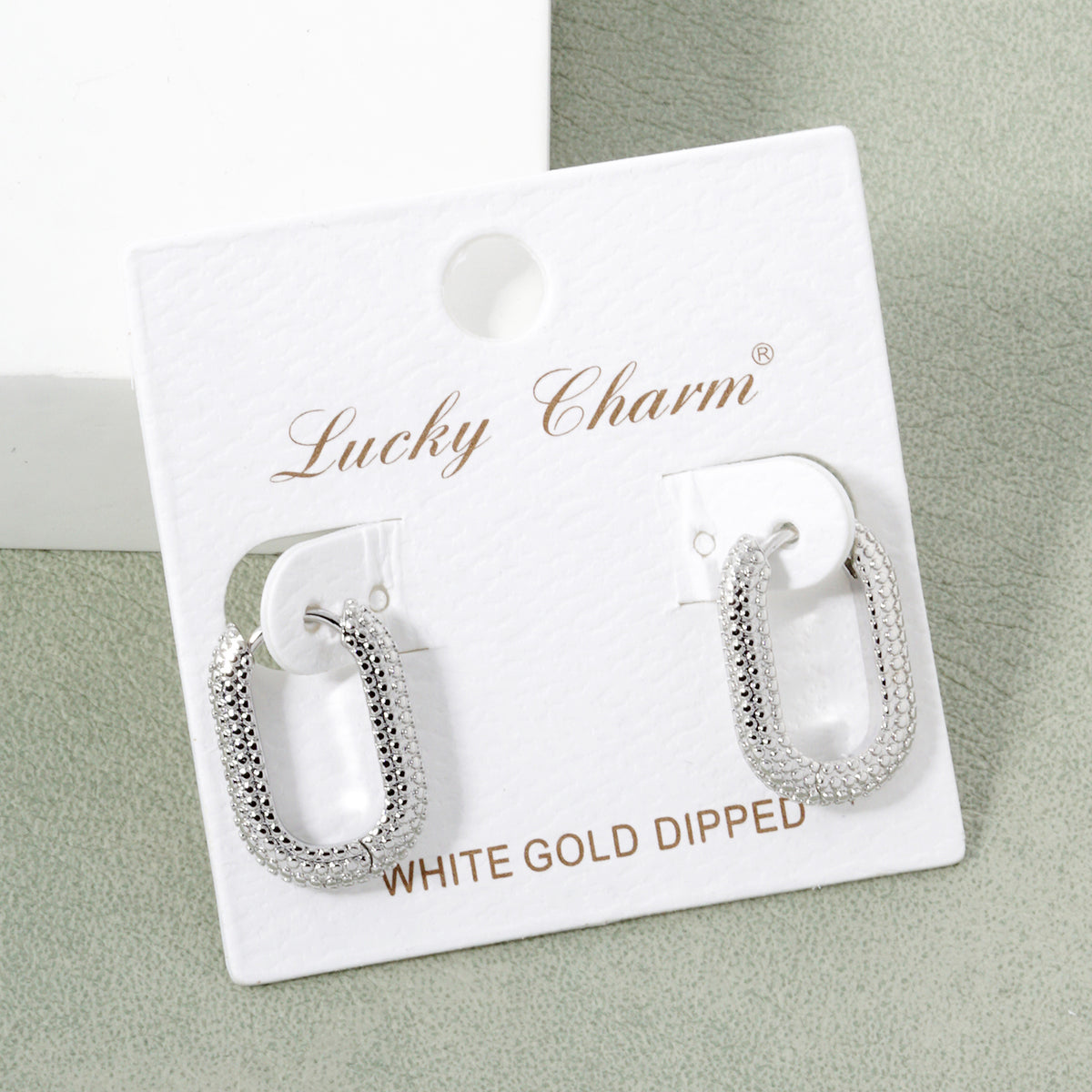 BE340 Textured Rectangular Hoop Earrings - BE340-R.JPG