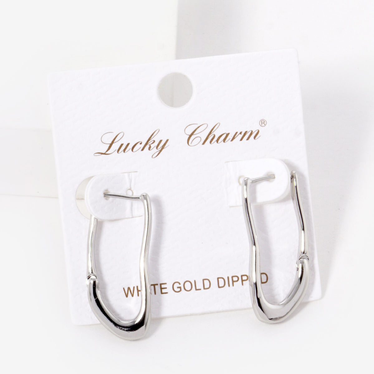 BE341 Elongated U-Shaped Hoop Earrings - BE341-R.JPG
