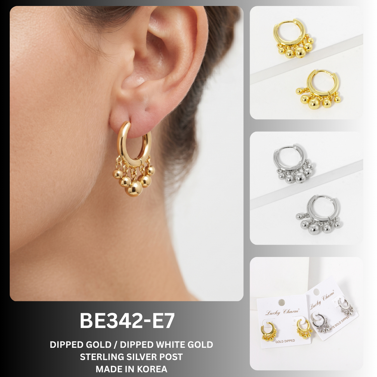 BE342 Ball Charm Huggie Hoop Earrings - BE342-E7.png