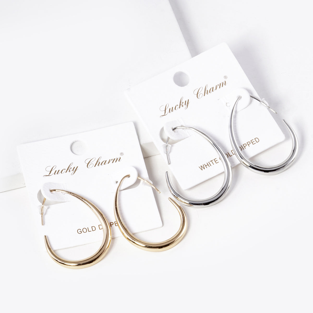 BE343 Open Teardrop Hoop Earrings - BE343-GROUP.JPG