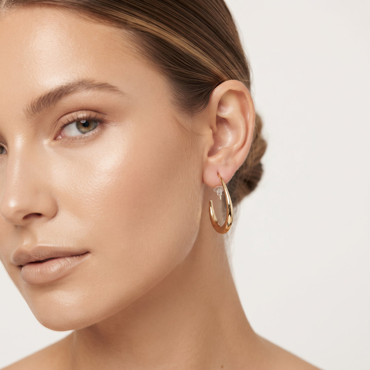 BE343 Open Teardrop Hoop Earrings - BE343-M.jpg