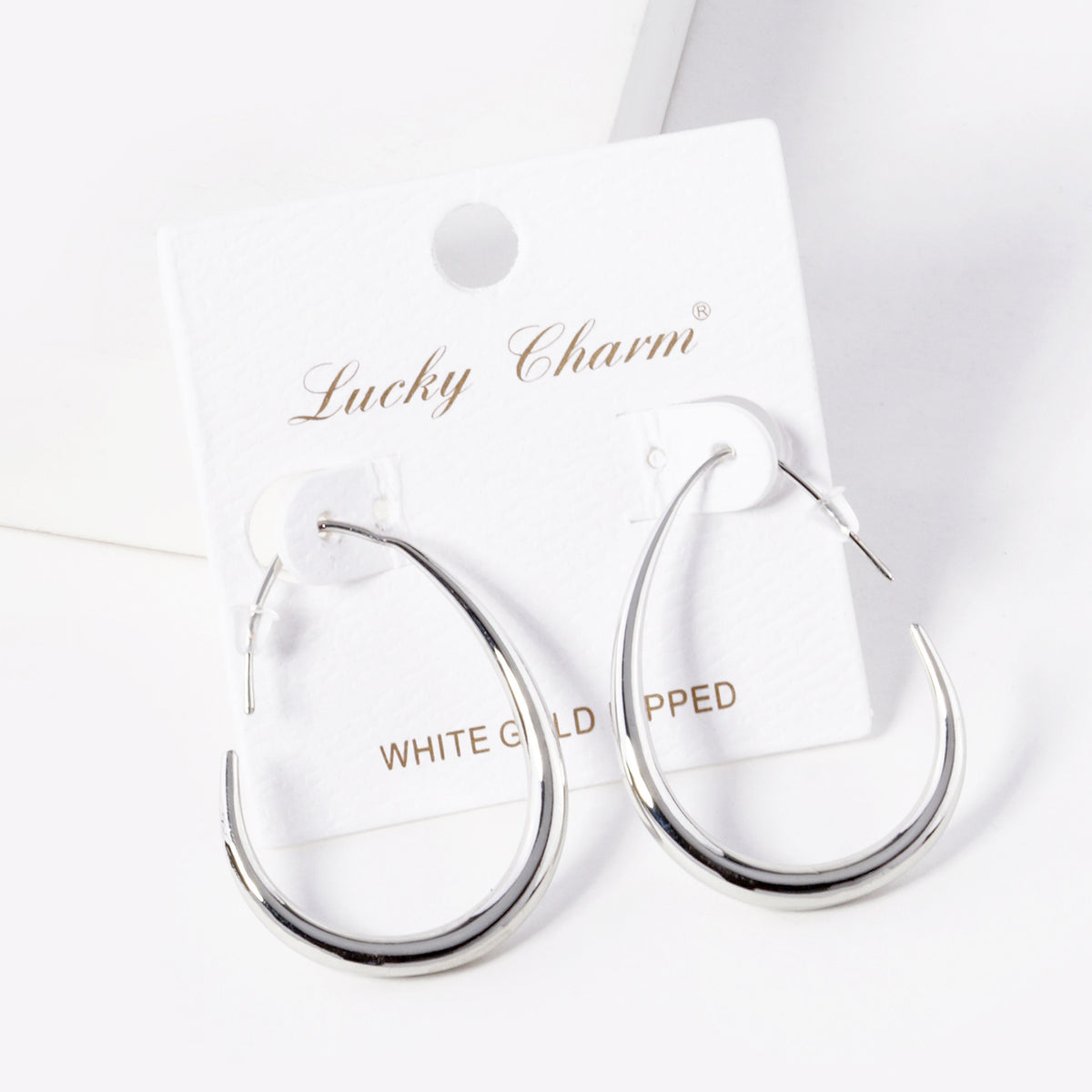 BE343 Open Teardrop Hoop Earrings - BE343-R.JPG