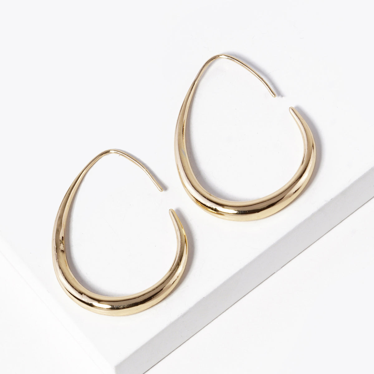 BE343 Open Teardrop Hoop Earrings - BE343G.jpg