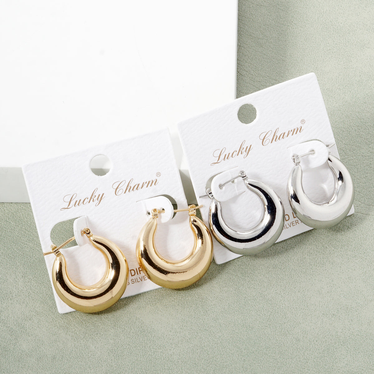 BE345 Oval Dome Hoop Earrings - BE345-GROUP.JPG