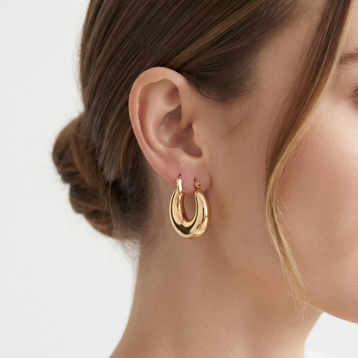 BE345 Oval Dome Hoop Earrings - BE345-M.jpg