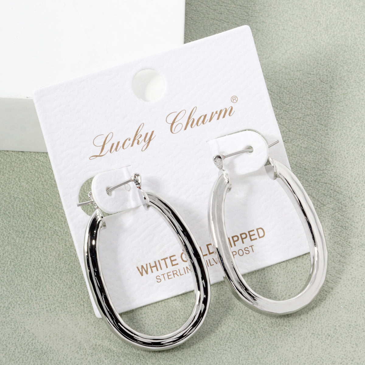 BE346 Elongated Oval Hoop Earrings - BE346-R.JPG