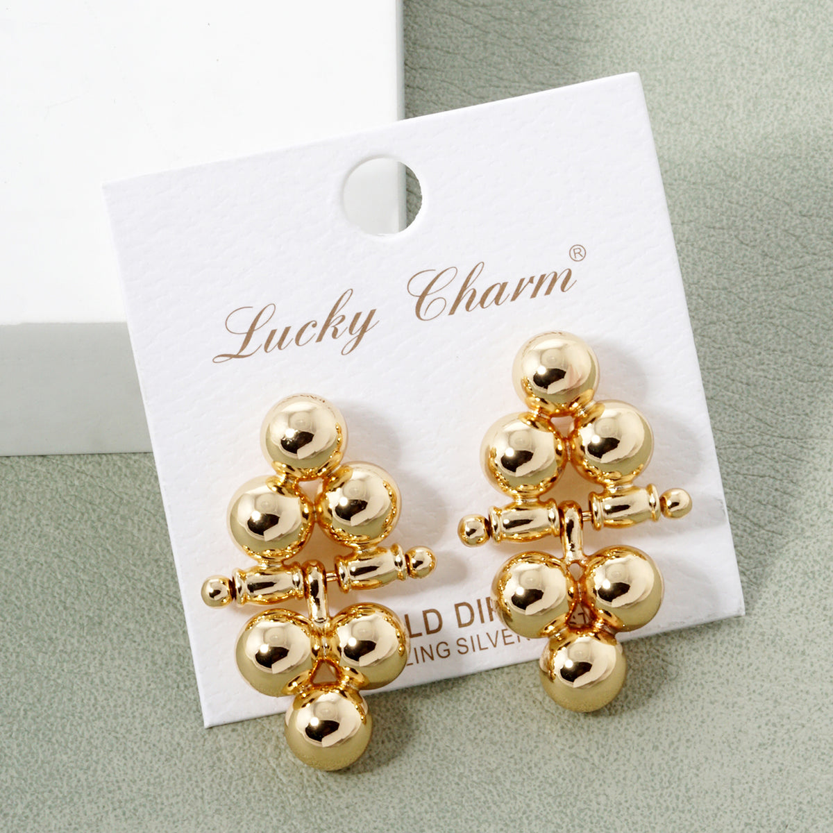 BE350 Ball Cluster Drop Earrings BE350-G.JPG