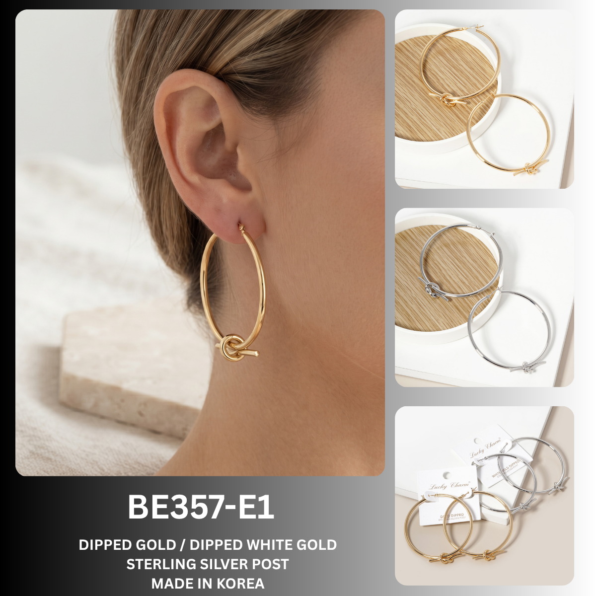 BE357 Knot Detail Round Hoop Earrings BE357-E1.png