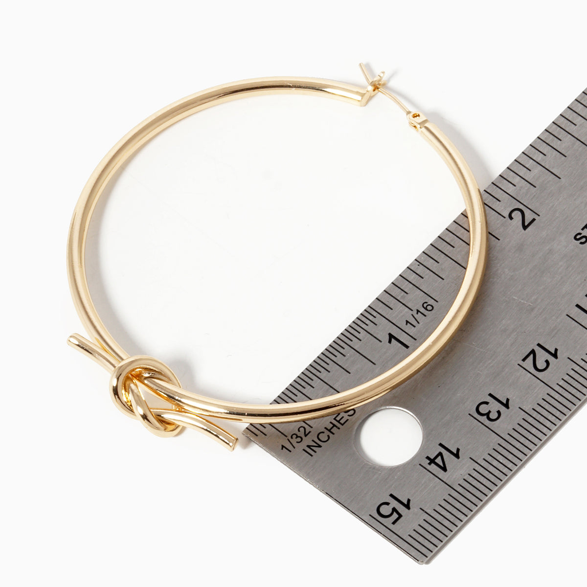 BE357 Knot Detail Round Hoop Earrings BE357-SIZE.JPG