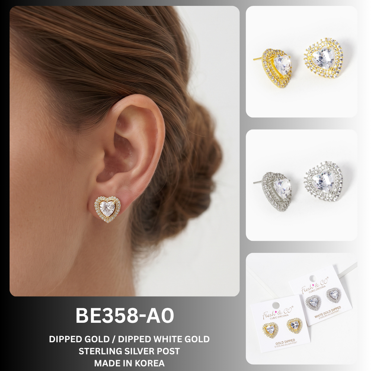 BE358 Double Halo Heart Stud Earrings BE358-A0.png