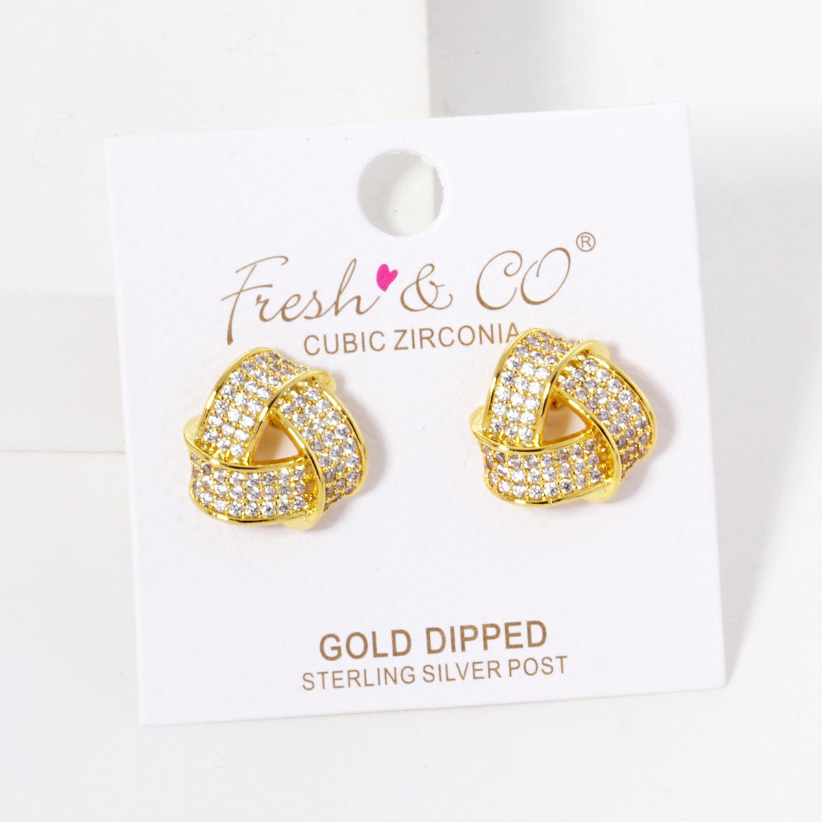 BE359 Sparkling Knot Stud Earrings BE359-GCR.JPG