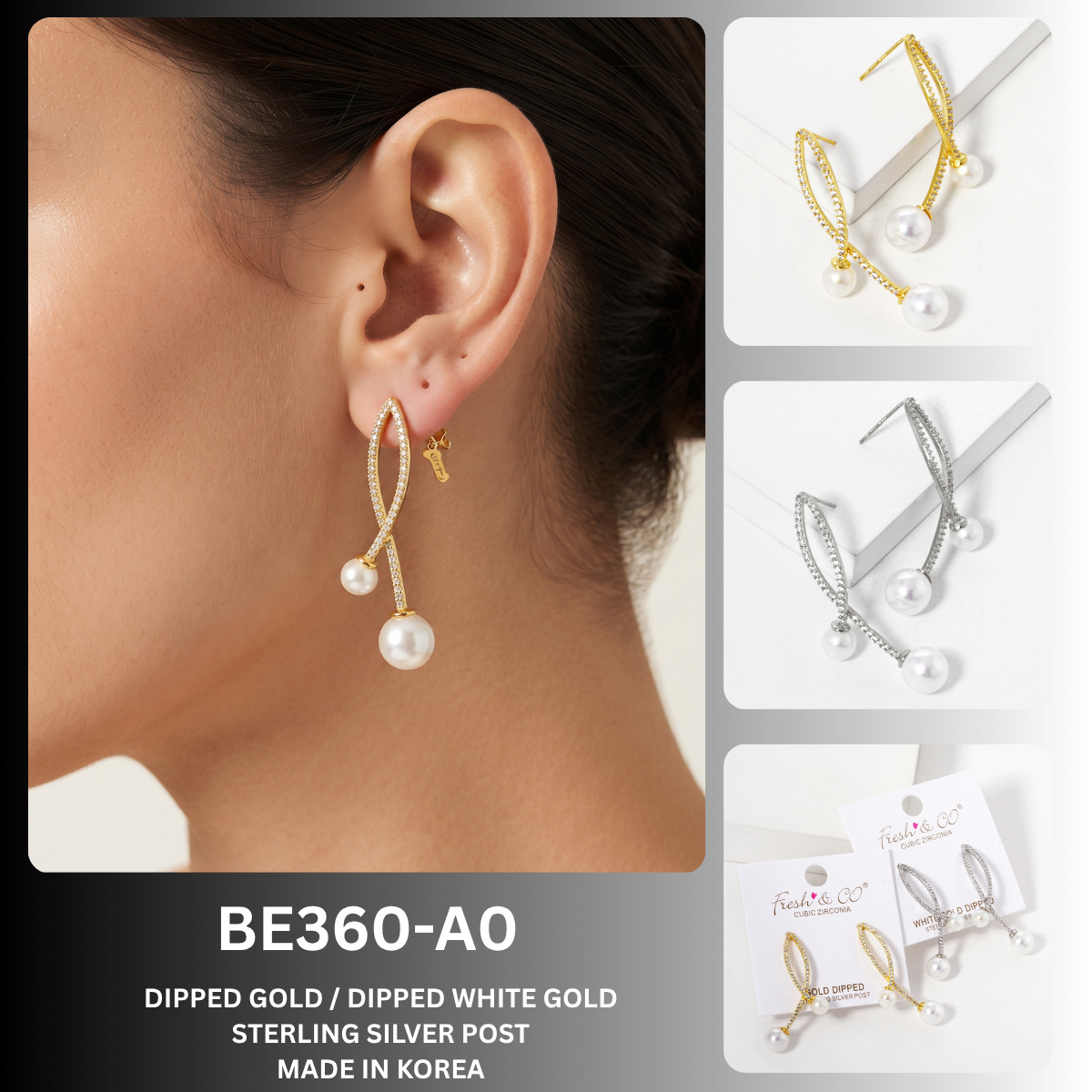 BE360 Twisted White-Accent Drop Earrings BE360-A0.png
