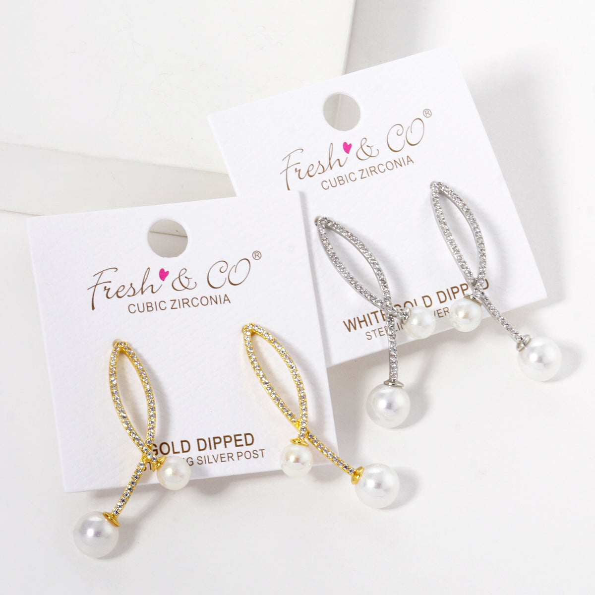 BE360 Twisted White-Accent Drop Earrings BE360-GROUP.JPG