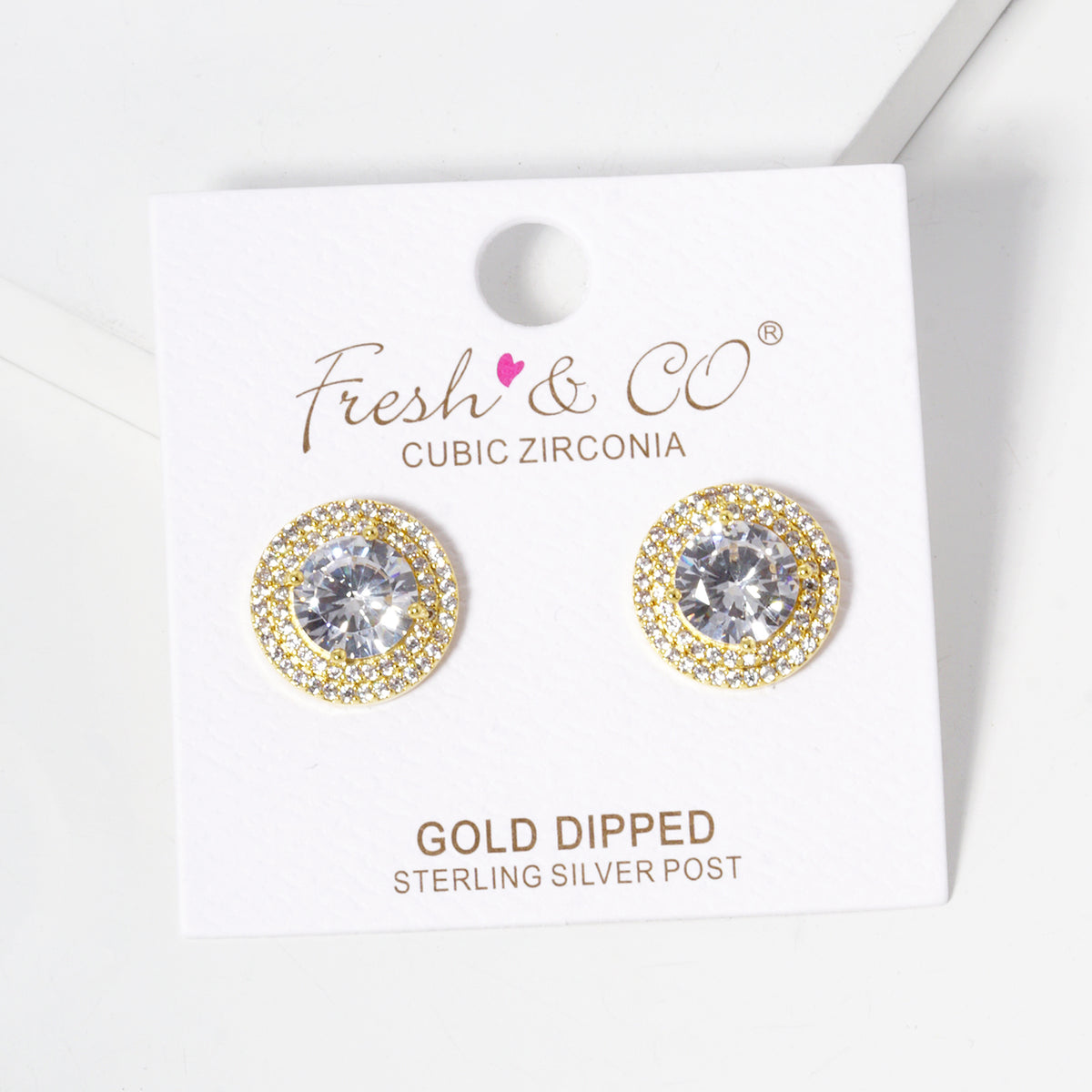 BE361 Double Halo Round Stud Earrings BE361-GCR.JPG