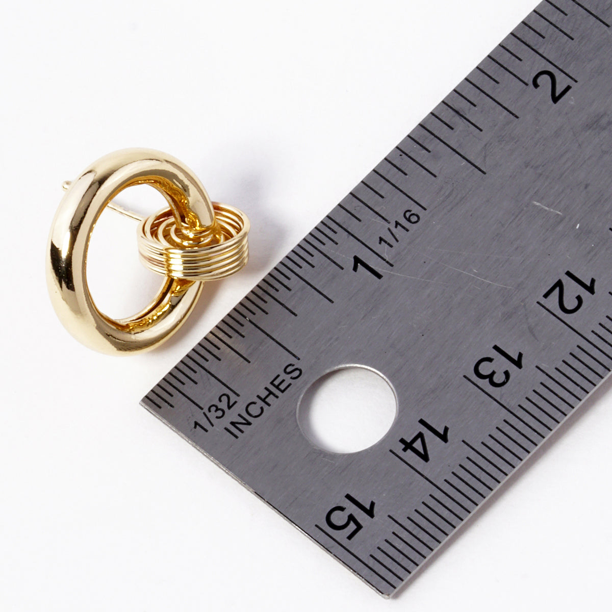 BE363 Coil Accent Ring Drop Earrings BE363-SIZE.JPG