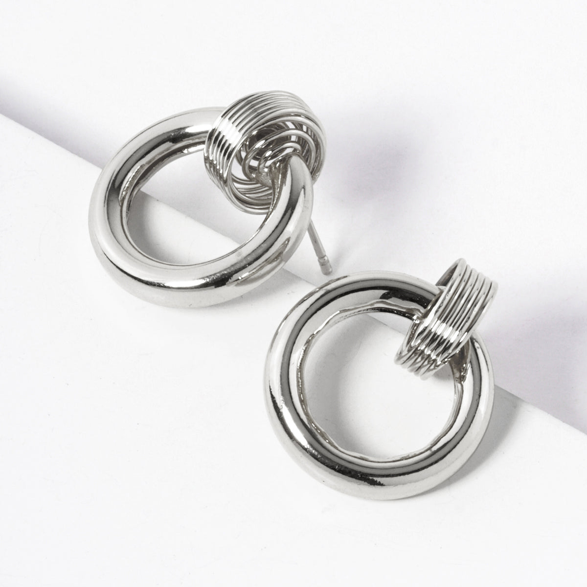 BE363 Coil Accent Ring Drop Earrings BE363R.JPG